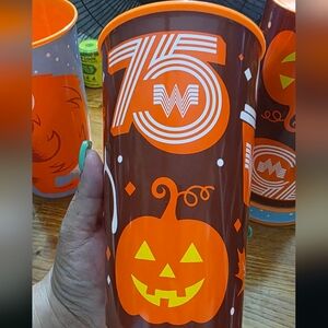 75th Anniversary Pumpkin Whataburger Halloween Design 32 Oz No Lid